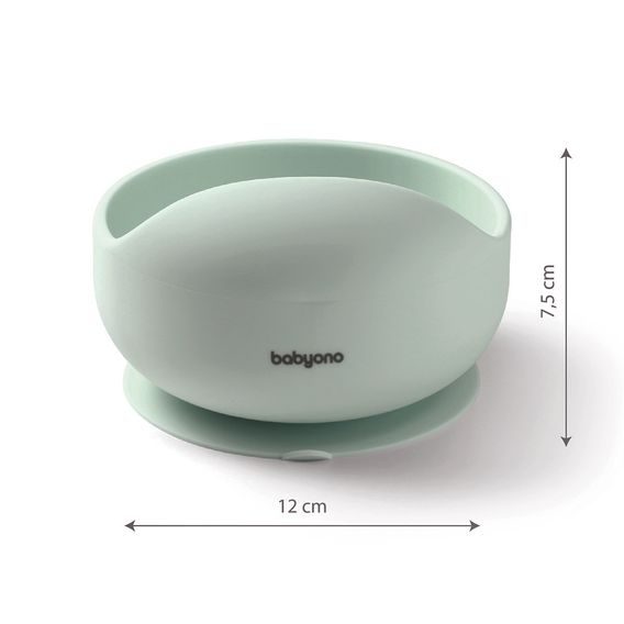 BabyOno Silikonová miska s přísavkou RŮŽOVÁ