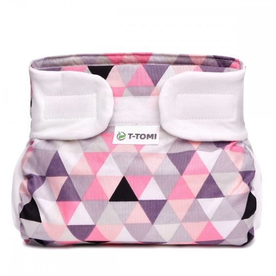 T-tomi Ortopedické abdukční kalhotky - PINK TRIANGLES (5-9kg, suchý zip)