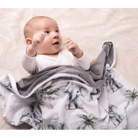 BabyMatex Dětská deka Bamboo (75x100) SLONI A PALMY
