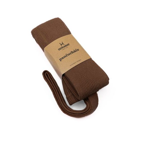 Tatrasvit Punčocháče s kšandami 100% bavlna HNĚDÁ