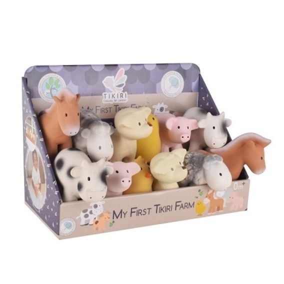 Tikiri Farm Chrastítko/kousátko z přírodní gumy KRAVIČKA