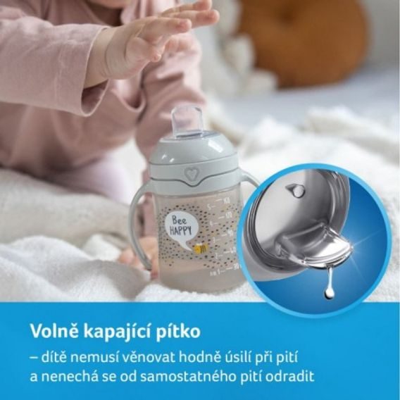 LOVI Tréninkový hrneček BUDDY BEAR 150ml 6m+