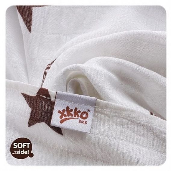 Kikko Bambusová zavinovačka 5v1 XKKO®BMB STARS NATURAL BROWN