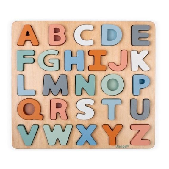 Janod Sweet Cocoon vkládací puzzle abeceda