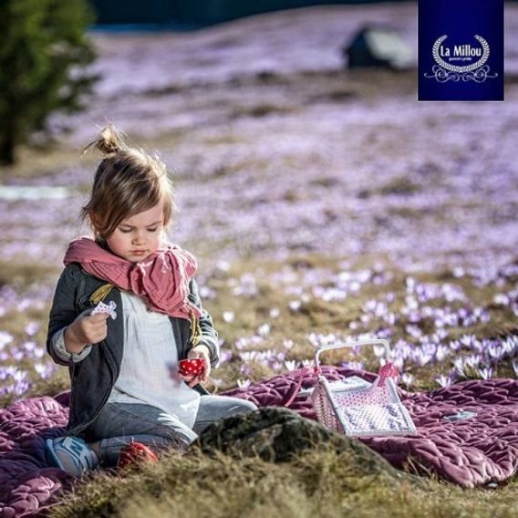 La Millou Luxusní prošívaná dětská deka VELVET s výplní vel.L - MULBERRY