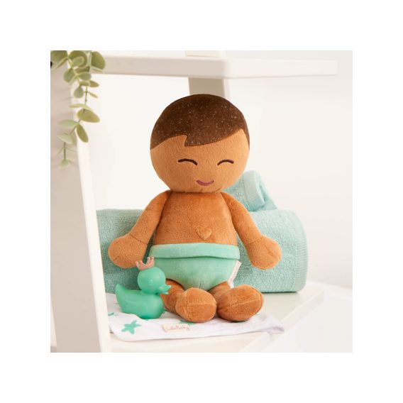 B-Toys Panenka plyšová do vany kluk Lulla Baby Light Brown Hair