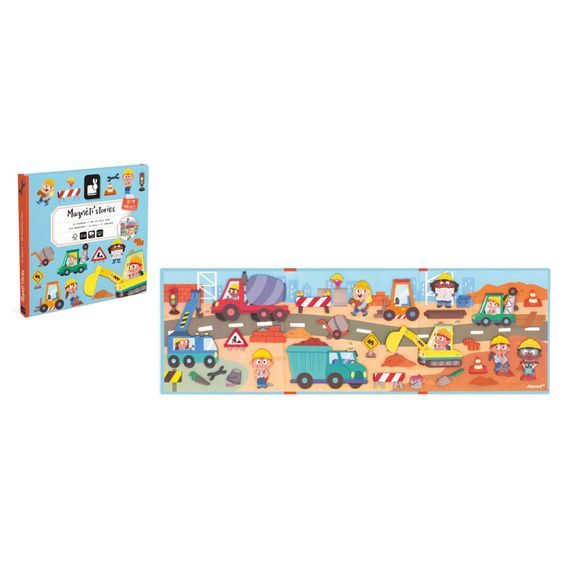 Janod Magnetická kniha Magnetistories NA STAVBĚ