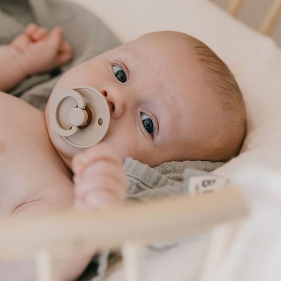 BIBS Colour dudlík kaučuk kulatý 0-6m BABY BLUE