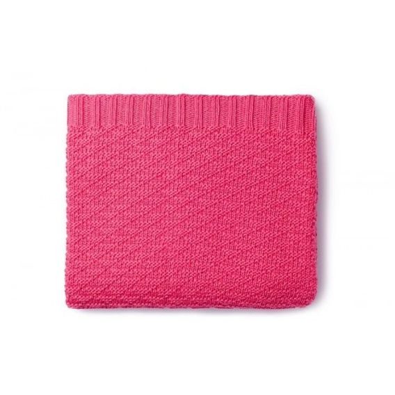 Le Pampuch Pletená dětská deka Bamboo/Cotton RASPBERRY