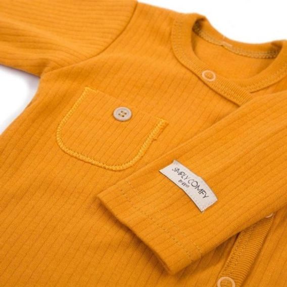 Eevi Body celorozepínací s kapsičkou Simply Comfy MEDOVÉ