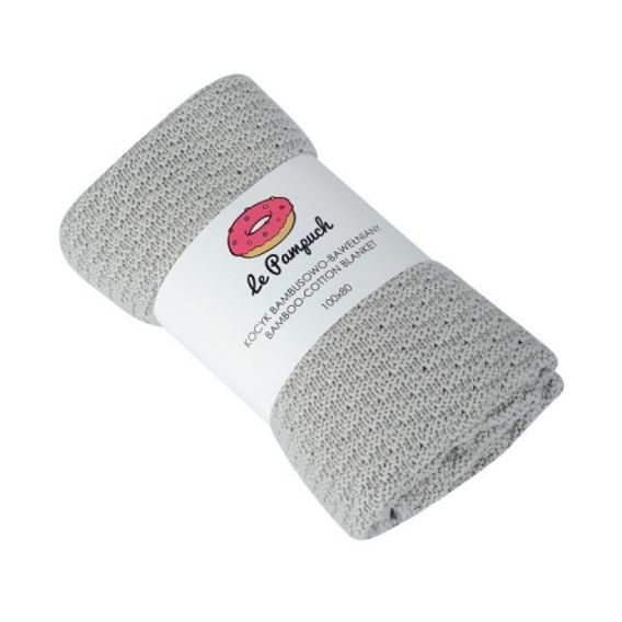 Le Pampuch Pletená dětská deka Bamboo/Cotton LIGHT GREY