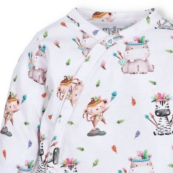 NINI Zavinovací body dlouhý rukáv Zebra VZOROVANÉ