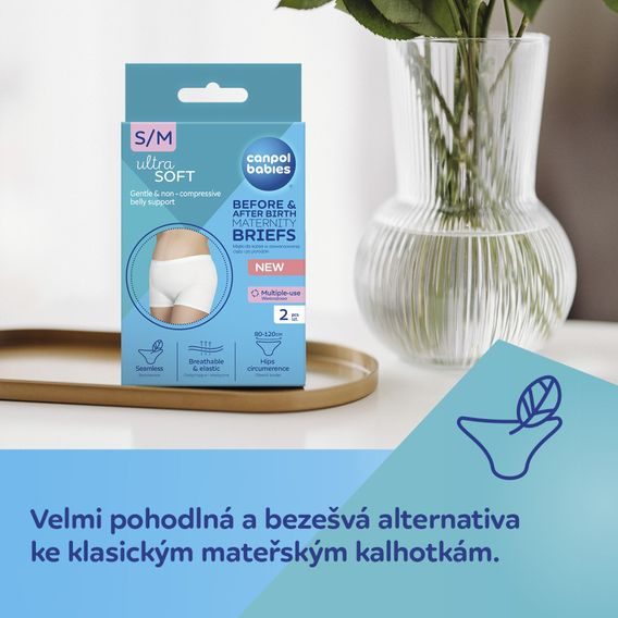 Canpol babies Těhotenské a poporodní kalhotky 2v1 2ks