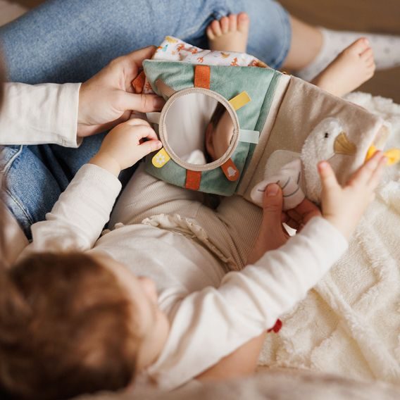 BabyOno Senzorická knížka Kravička BINGO