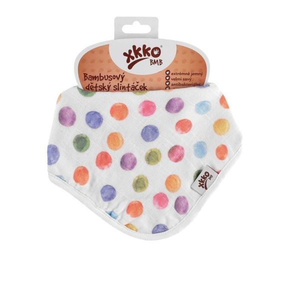 Kikko Bambusový slintáček XKKO®BMB Digi - Watercolour Polka Dots