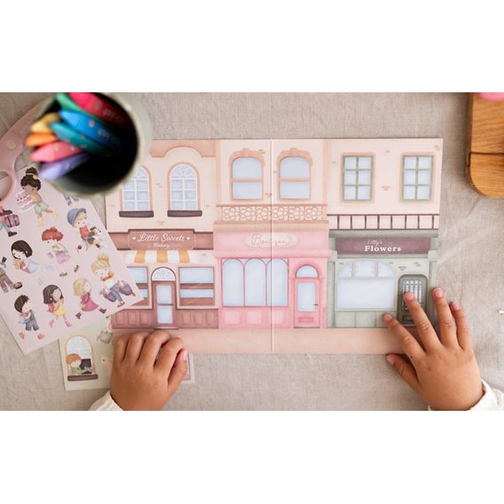 Little Dutch Sada se samolepkami Rosa Nakupování