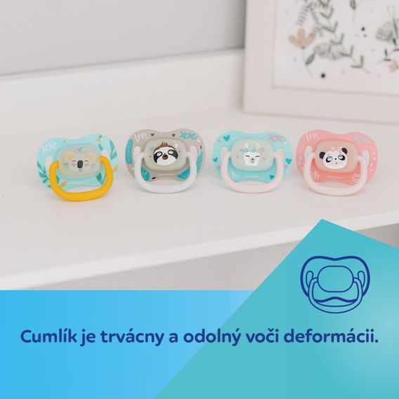 Canpol babies Dudlík 0-6m silikon symetrický Exotic Animals LENOCHOD