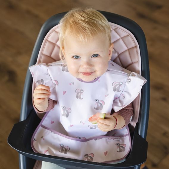 BabyOno Omyvatelný bryndák zástěrka 6m+ KRÁLÍČEK