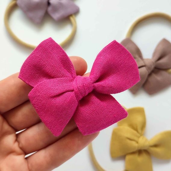 Aliro Čelenka Aline lněná AMARANT