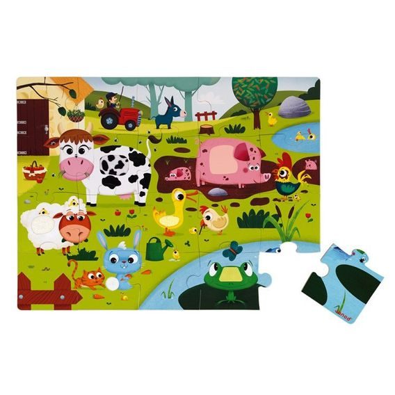 Janod Hmatové puzzle ZVÍŘÁTKA NA FARMĚ