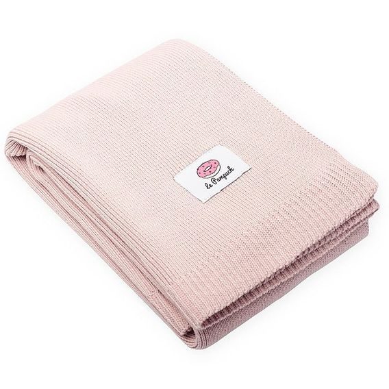 Le Pampuch Pletená dětská deka 100%Cotton PREMIUM - POWDER PINK