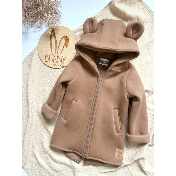 Bunnykids Mikino-kabátek Medvídek SKOŘICOVÁ