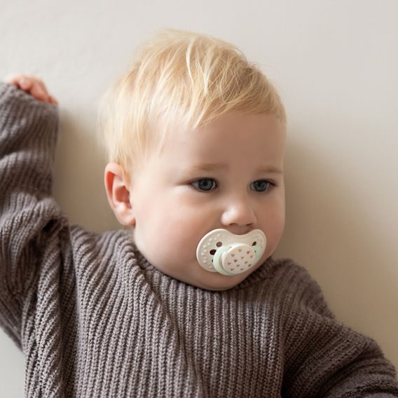 LOVI Dudlík 6-18m silikon dynamický Teddy Love 2ks