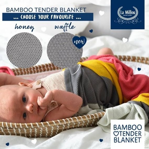 La Millou Letní pletená dečka Bamboo Tender - BLUEBERRY MILKSHAKE
