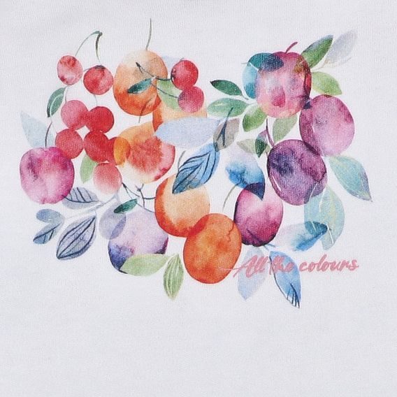 NINI Body dlouhý rukáv Color Fruits BÍLÉ