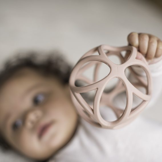 Little Dutch Senzorický silikonový míček PINK