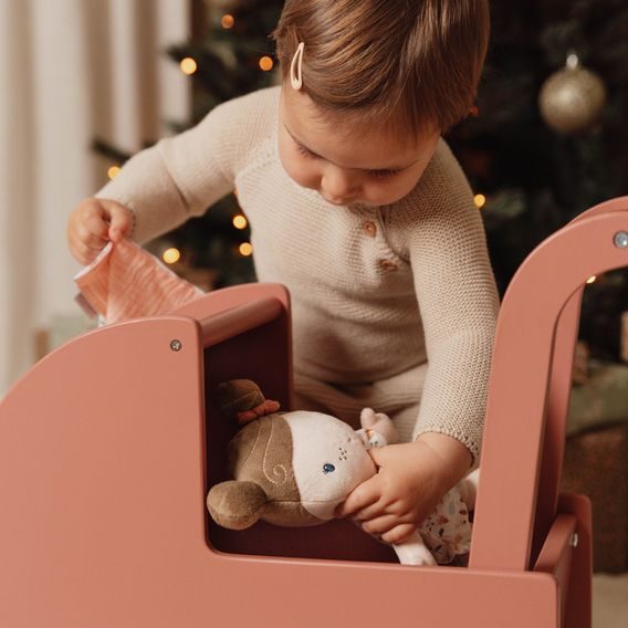 Little Dutch Kočárek pro panenky s panenkou Květiny a motýli