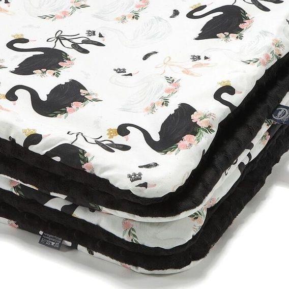 La Millou Luxusní dětská deka s výplní vel.M, MOONLIGHT SWAN - BLACK