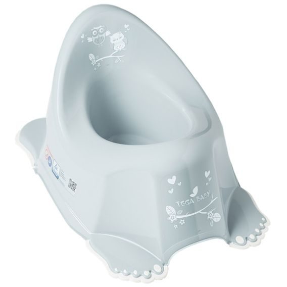 Tega Hrající nočník protiskluz SOVIČKY ŠEDÝ