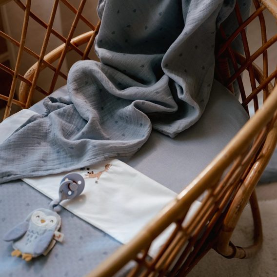 Little Dutch Mušelínové pleny organic 2ks Pure Denim Blue (70x70cm)