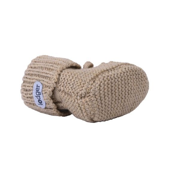 LODGER Capáčky 0-6m Slipper Knit Beige