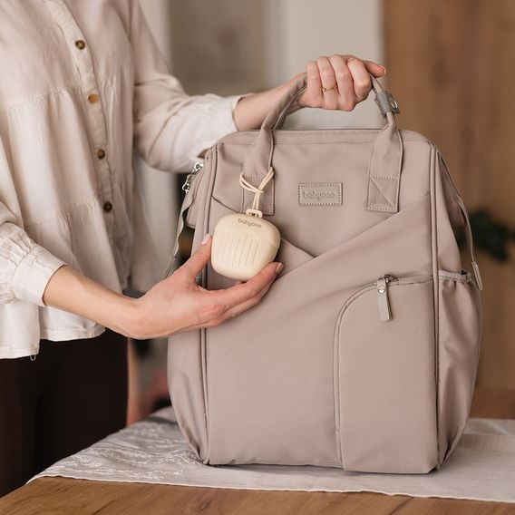 BabyOno Silikonové pouzdro na dudlíky BÉŽOVÁ