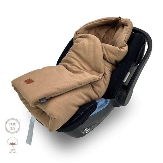 Makaszka Zavinovačka/deka do autosedačky Cotton LATTE