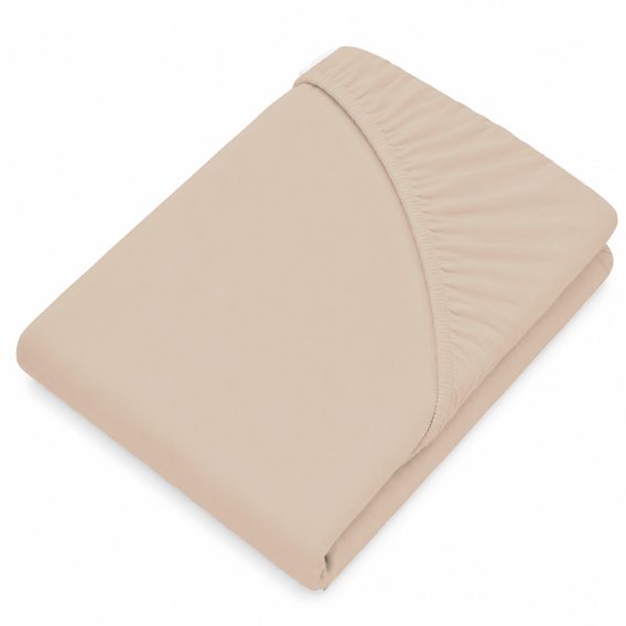 Pro Mrňousky Prostěradlo do postýlky jersey 120x60 cm BÉŽOVÉ