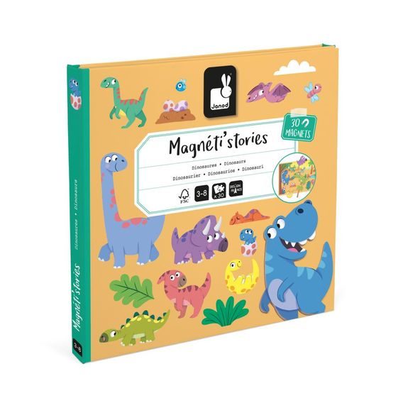 Janod Magnetická kniha Magnetistories DINOSAUŘI