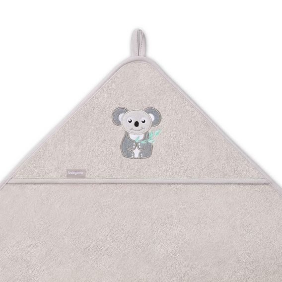 BabyOno Bambusová osuška s kapucí 100x100cm Koala ŠEDÁ