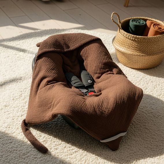 Albero Mio Zavinovačka do autosedačky Boucle ČOKOLÁDOVÁ