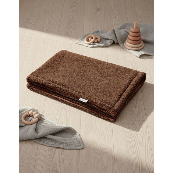 Albero Mio Zateplená dětská deka Boucle ČOKOLÁDOVÁ