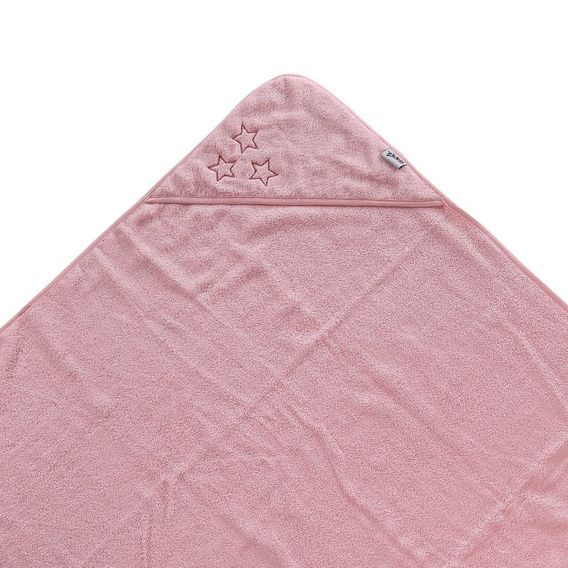 Kikko BIO bavlněná froté osuška s kapucí XKKO Organic 90x90cm BABY PINK STARS