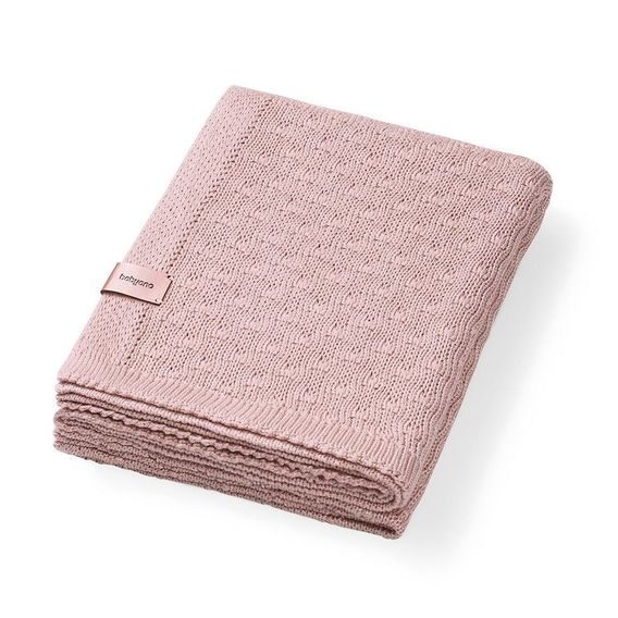 BabyOno Pletená dětská deka bambusová RŮŽOVÁ