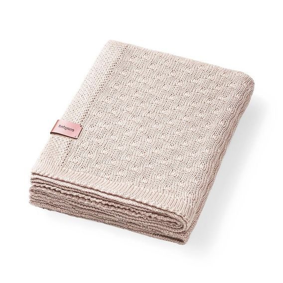 BabyOno Pletená dětská deka bambusová SVĚTLE BÉŽOVÁ