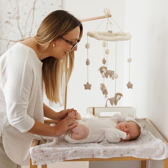 BabyOno Bambusové pleny 3ks BÉŽOVÁ Pampelišky