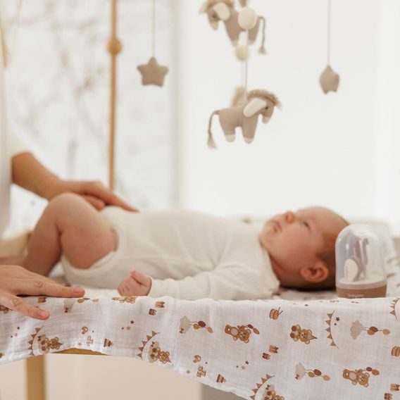 BabyOno Bambusové pleny 3ks HNĚDÁ Medvídci