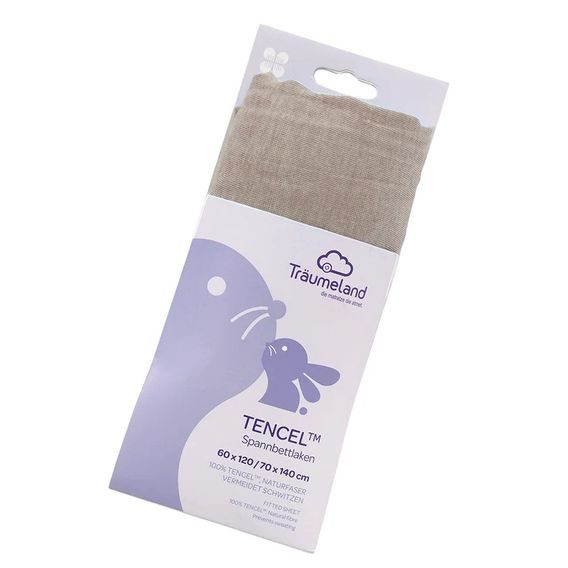 Träumeland Prostěradlo Tencel 120x60/140x70 HNĚDÁ