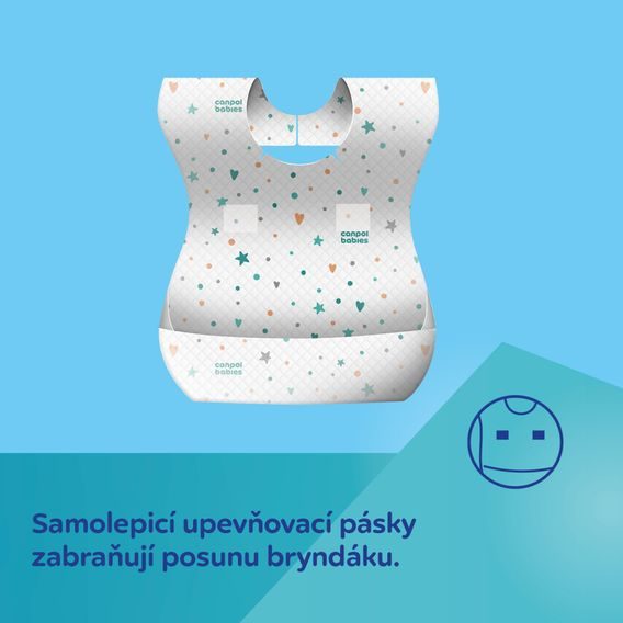 Canpol babies Bryndák voděodolný jednorázový s kapsou 10ks