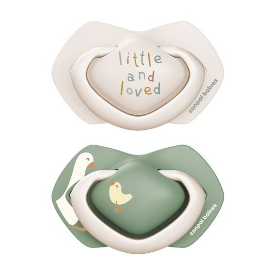 Canpol babies Dudlík 6-18m silikon symetrický 2ks GOOSE